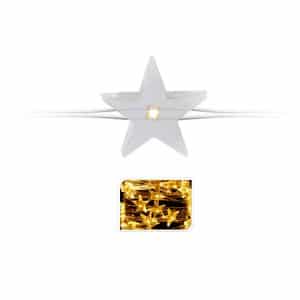 IndendÃ¸rs batteri lyskÃ¦de sÃ¸lvwire 40 mikro stjerne LED-lys varm hvid