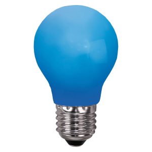 LED-pære E27 til lyskæder, brudsikker, blå