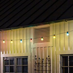 Lyskæde Biergarten 10 kulørte LED-pærer