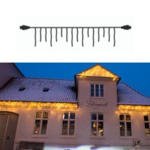 Sirius Top-Line LED istapper | 100 varmhvide lys | 2,5x0,75m. | FORLÆNGER