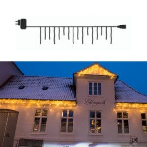 Sirius Top-Line LED istapper | 100 varmhvide lys | 2,5x0,75m. | STARTSÆT