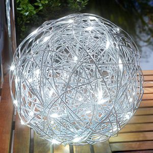 Udendørs deko-lampen LED solcelle alu-Wireball