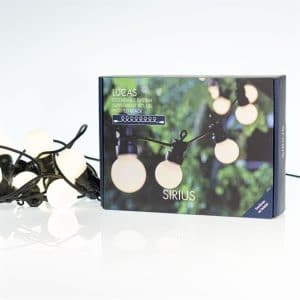 Sirius Lucas LED-lyskæde varm hvid - Forlængersæt 10 pærer