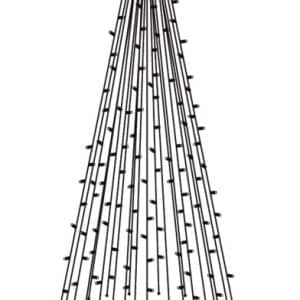 Sirius Top-Line LED flagstangskæde | 1518 varmhvide lys | 10,35m.