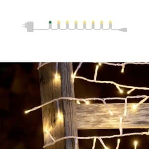 Sirius Top-Line LED lyskæde | 50 varmhvide lys | 5m + 5m. | hvid ledning | STARTSÆT