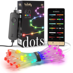 Twinkly Dots lyskæde 60 LED 5m RGB multifarve/transparent