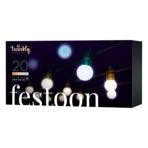 Twinkly Festoon Party Lights LyskÃ¦de 20LED AWW G45 Bulbs