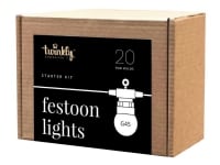 Twinkly Festoon Starter Kit - Kædelys - LED x 20 - klasse G - RGB-lys - sort