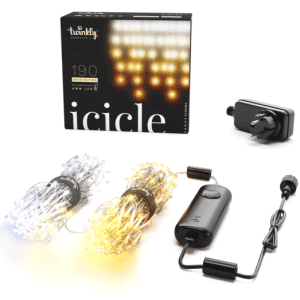 Twinkly Icicle lyskÃ¦de 190 LED istapper 5m Gold edition