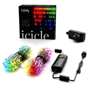 Twinkly Icicle lyskæde 190 LED istapper 5m RGB multifarve