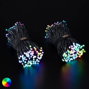 Twinkly RGB lyskæde, sort, 400 lyskilder, 32 m