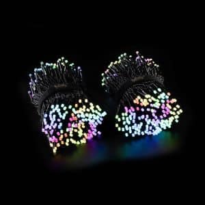 Twinkly RGB lyskæde, sort, 600 lyskilder, 48 m