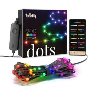 Twinkly Dots LED-lyskæde RGB, sort, IP44, 10m