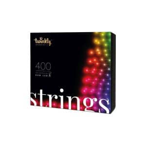 Twinkly Strings 400L RGB lyskæde sort/grøn BT/WIFI Gen II IP44 32 meter