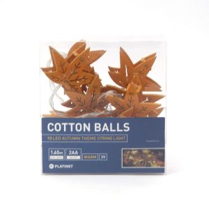 PLATINET Cotton Balls - 10 LED kædelys 1.65m - Efterår 2