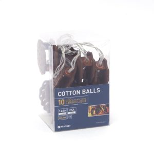 PLATINET Cotton Balls - 10 LED kædelys 1.65m - Efterår 3