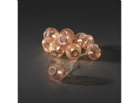 Konstsmide Light set copper metal balls, Dekorativ lyskæde, Kobberfarve, Polyvinylchlorid (PVC), Stål, IP20, 10 Lampe( r), LED