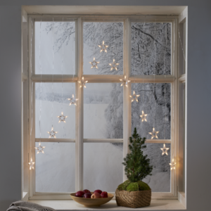 LED lyskæde 15 stjerner 125 x 120 cm