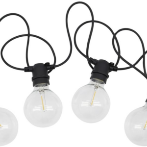 Lyskæde LED House Doctor Function 10,2 m sort med 10 glaspærer