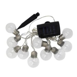 LED lyskæde - udendørs m. solcelle funktion, 20 pærer, 5,8 m