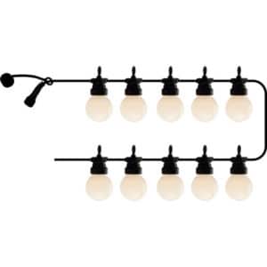 Sirius Lucas udendørs lyskæde, opalfarvede pærer, startsæt