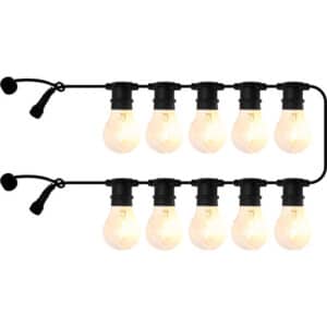 Sirius Tobias udendørs lyskæde, klare pærer, forlængersæt