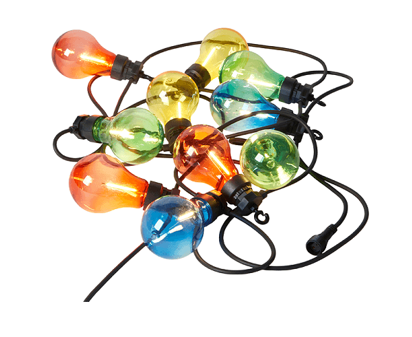 Conzept Partylyskæde Start 10xLED pærer farvet