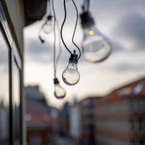 Julia LED lyskæde 10 klare pærer 4,5m forlængersæt