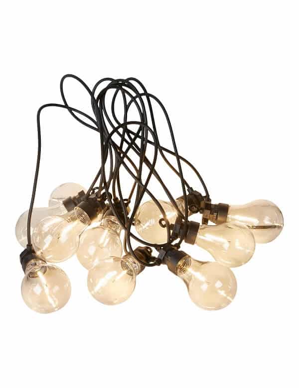 Partylyskæde Start 10xLED pærer klar