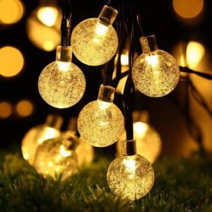 Solcelle lyskæde m/kuglelys - 5M-20 LED / 7M-50 LED / 12M-100 LED - 5 Meter/20 LED