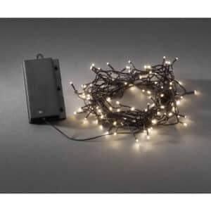 6 stk Konstsmide udendørs lyskæde, batteri, 120 varm hvide lys, 11,9 meter