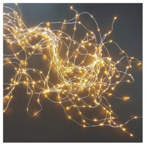 Kobbertråd Vandfaldslys 400 LED Guld