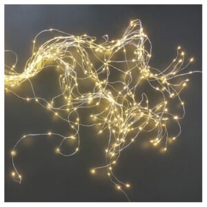 Kobbertråd Vandfaldslys 400 LED Varm Hvid