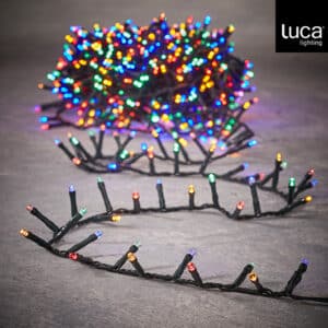 Lyskæde med 1000 farvede LED lys 20 m lang
