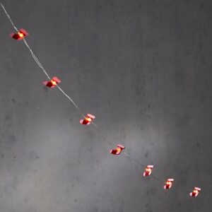 Lyskæde med julesokker