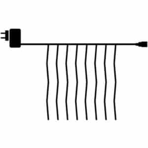 SIRIUS Top-Line udendørs lysgardin, 100 varm hvide lys, 1,1x1 meter, startsæt