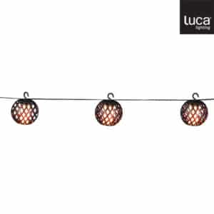 Solcelledrevet lyskæde med 10 varme hvide lamper