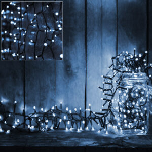 String Lights 10,5m 160 LEDs Blå med Timer
