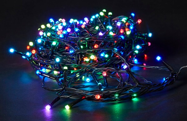 Da'core LED RGB lyskæde 200 LED med mange funktioner IP44 og remote