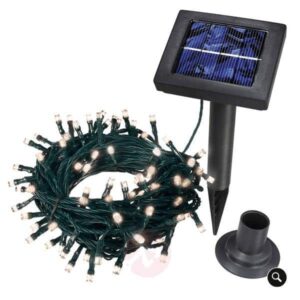 LED-lyskæde solcelle drevet m/100 LED (flere farver) - 9 meter - Varm hvid
