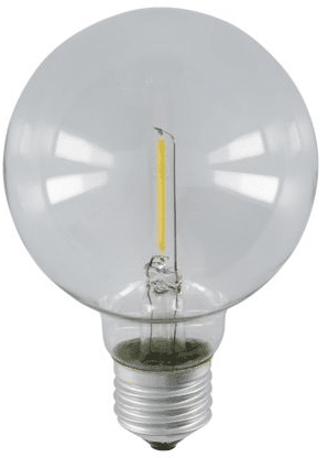 LED-pære/elpære G80 House Doctor Function, sort glas, udskiftbar til lyskæde